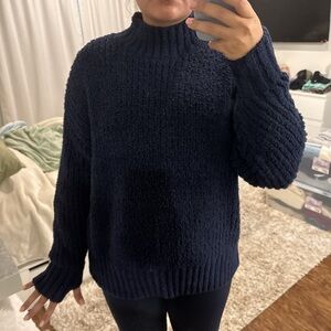 Aerie/OFFLINE Navy Chenille Mockneck